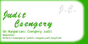 judit csengery business card